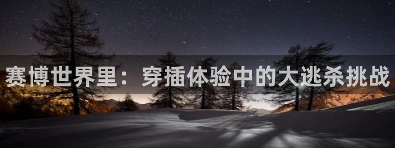 沐鸣2注册：赛博世界里：穿插体验中的大逃杀挑战